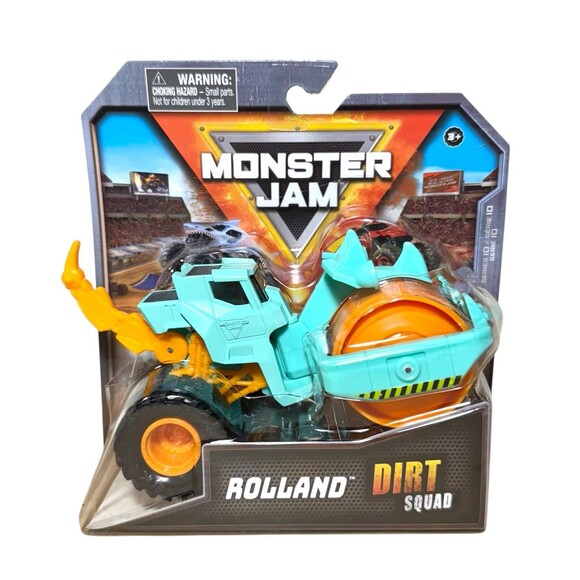 Set of 2 Monster Jam Dirt Squad Trucks — Rollan, Drilliam & Scoopz Series 10 NEW - Picture 3 of 7